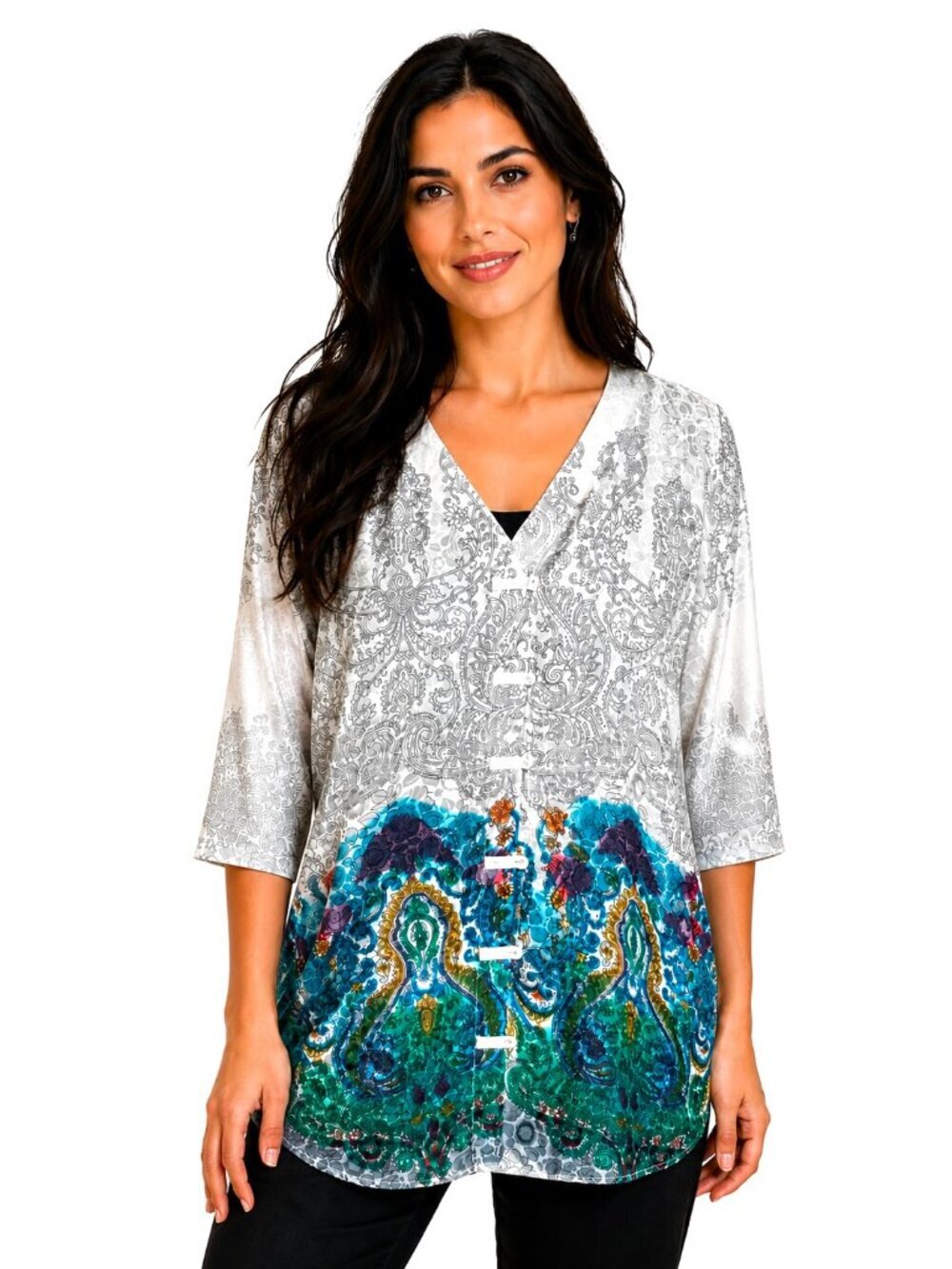 Poeme by Citron Rayon Silk Blouse Jacket